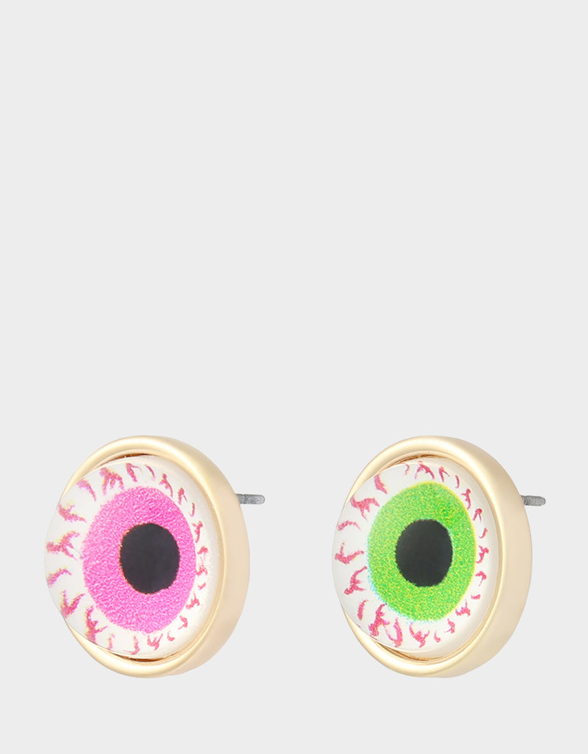 EYEBALL STUD EARRING MULTI - JEWELRY - Betsey Johnson