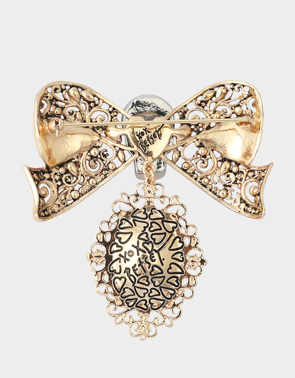 BOW SKULL BROOCH PINK - view 4