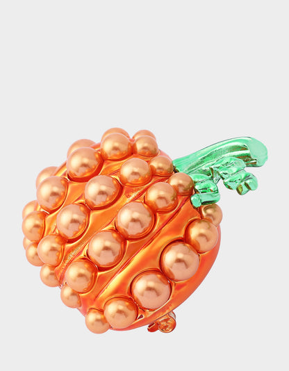 PUMPKIN BROOCH ORANGE - JEWELRY - Betsey Johnson