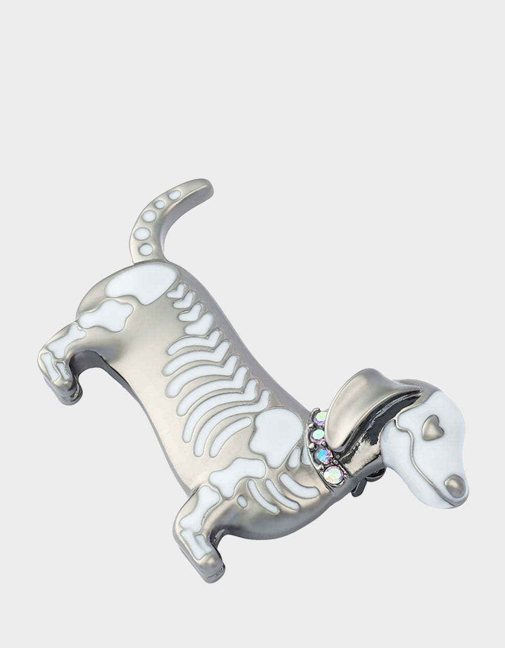 SKELETON DACHSHUND BROOCH BLACK - view 3