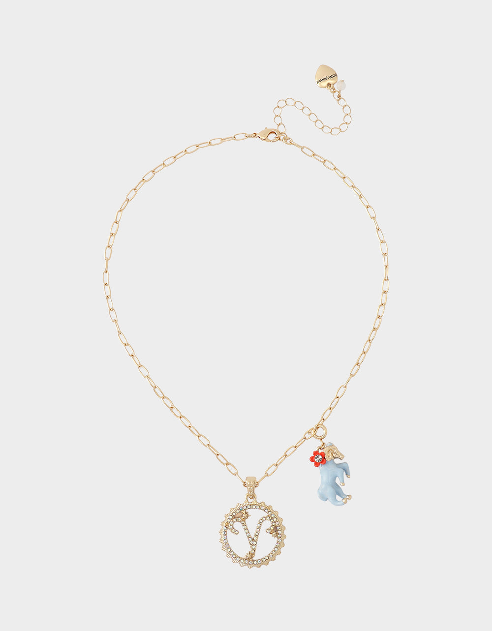 ARIES CHARM PENDANT LIGHT BLUE - JEWELRY - Betsey Johnson - view 6