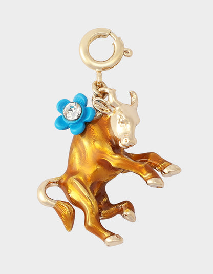 TAURUS CHARM PENDANT BROWN - JEWELRY - Betsey Johnson