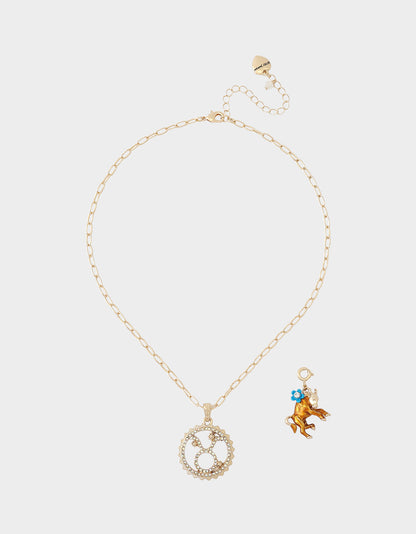 TAURUS CHARM PENDANT BROWN - JEWELRY - Betsey Johnson