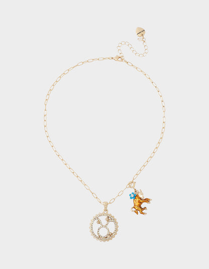 TAURUS CHARM PENDANT BROWN - JEWELRY - Betsey Johnson