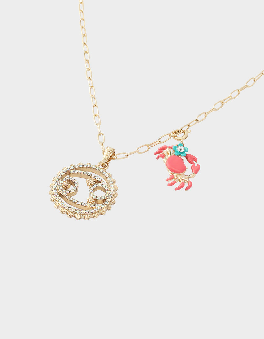 CANCER CHARM PENDANT CORAL - JEWELRY - Betsey Johnson