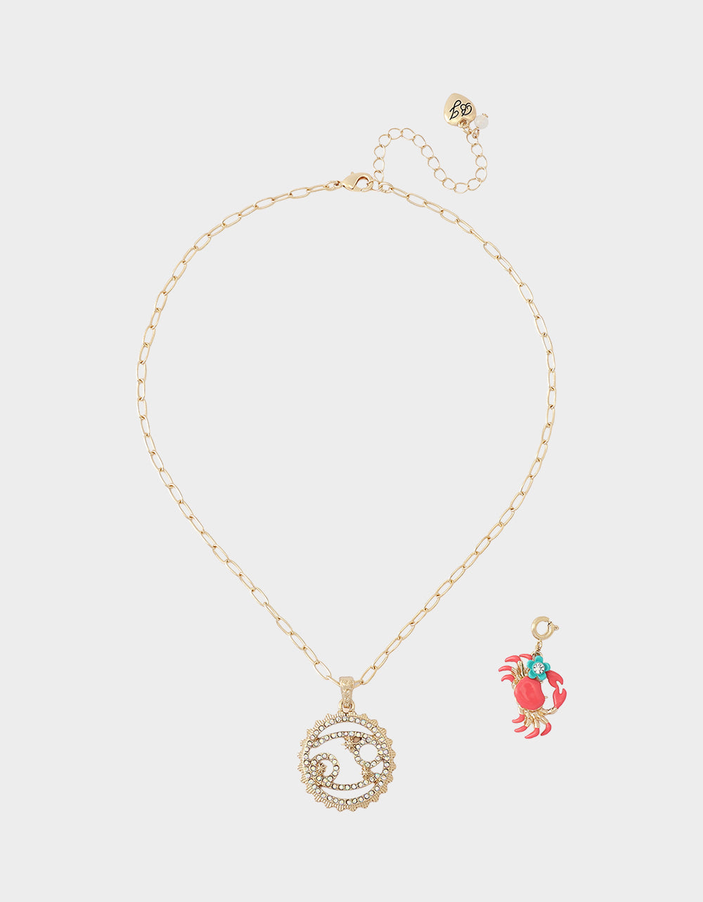 CANCER CHARM PENDANT CORAL - JEWELRY - Betsey Johnson - view 6