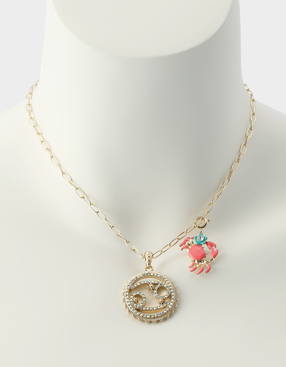 CANCER CHARM PENDANT CORAL - JEWELRY - Betsey Johnson - view 7