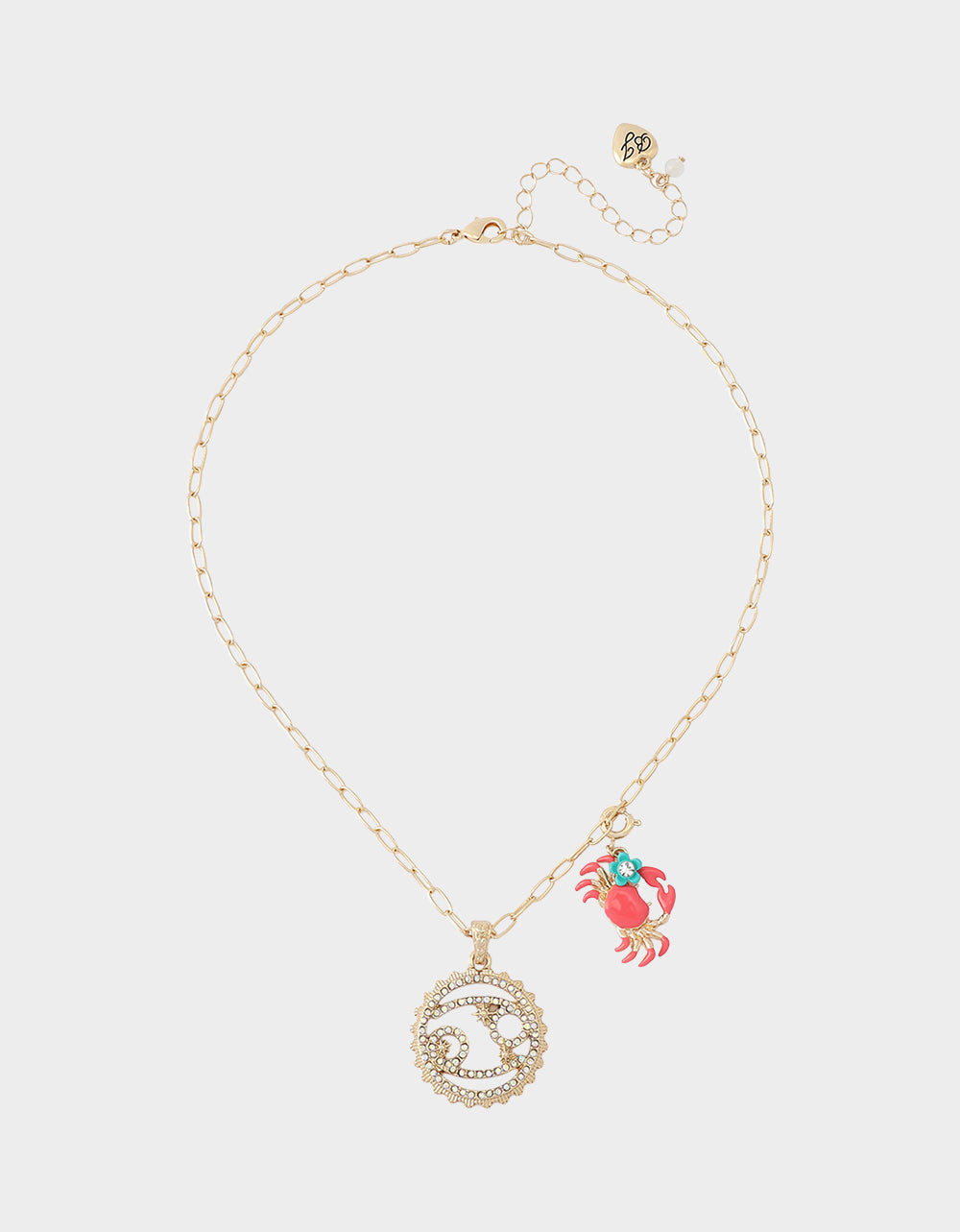 CANCER CHARM PENDANT CORAL - JEWELRY - Betsey Johnson - view 5