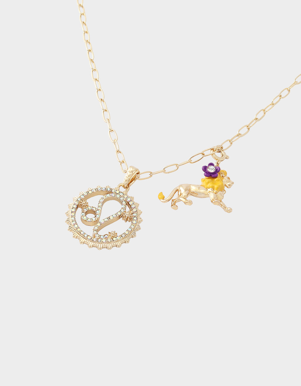 LEO CHARM PENDANT YELLOW - JEWELRY - Betsey Johnson - view 2