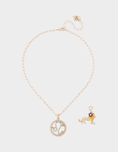 LEO CHARM PENDANT YELLOW - JEWELRY - Betsey Johnson