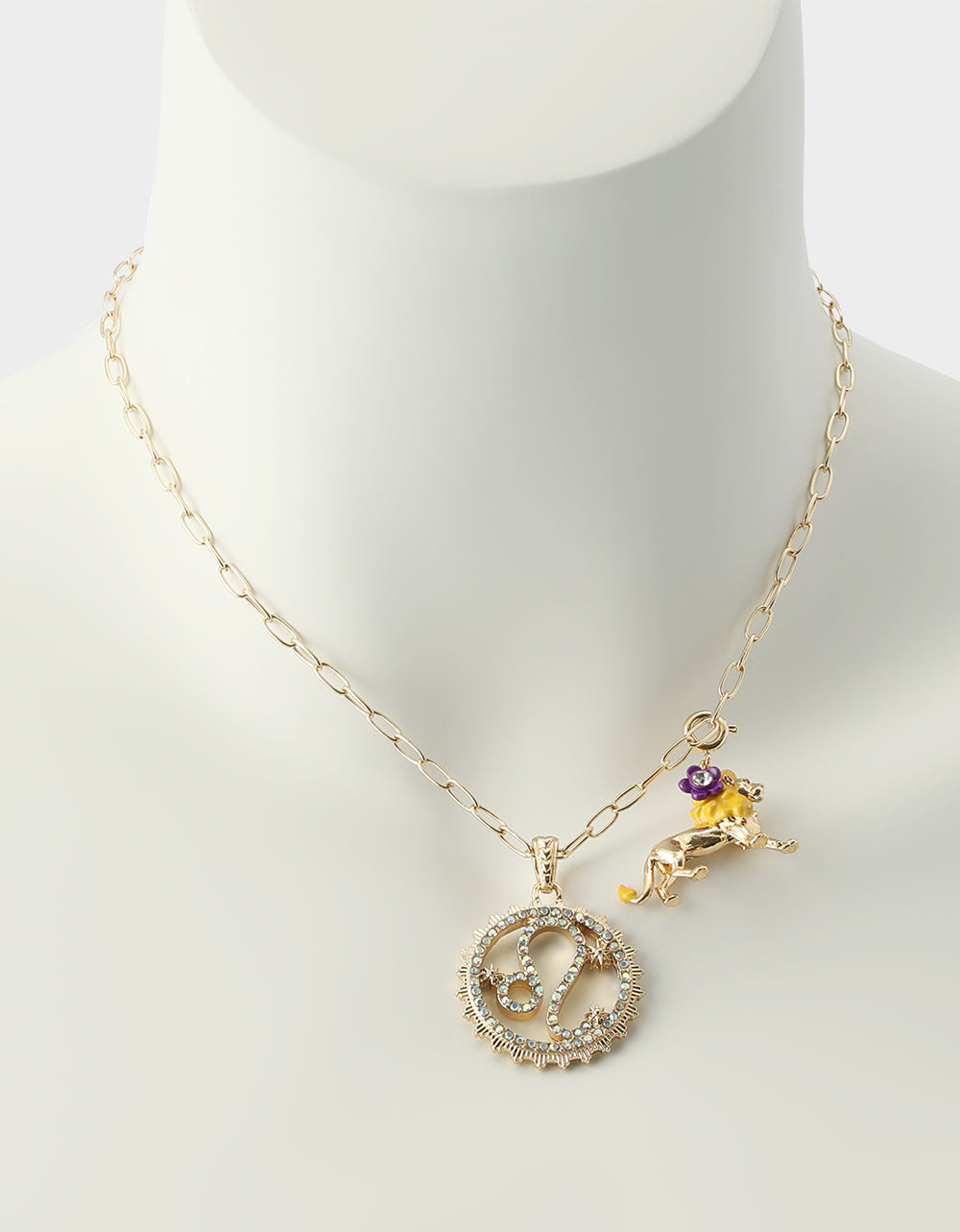 LEO CHARM PENDANT YELLOW - JEWELRY - Betsey Johnson - view 7