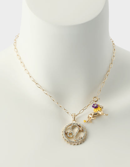 LEO CHARM PENDANT YELLOW - JEWELRY - Betsey Johnson