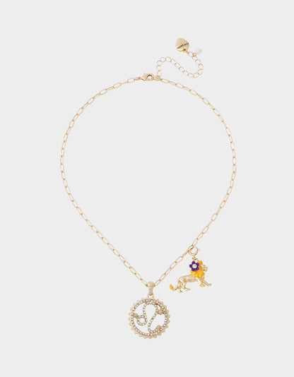 LEO CHARM PENDANT YELLOW - JEWELRY - Betsey Johnson