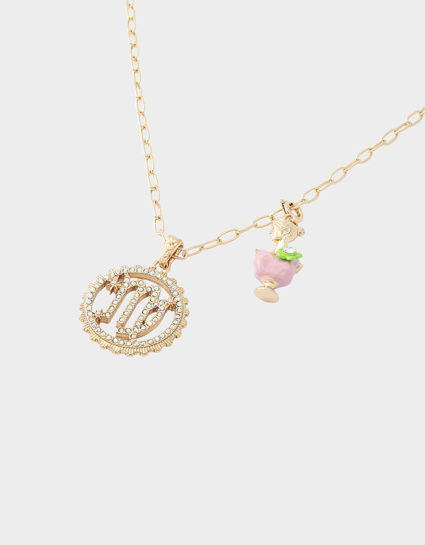 VIRGO CHARM PENDANT PINK - JEWELRY - Betsey Johnson