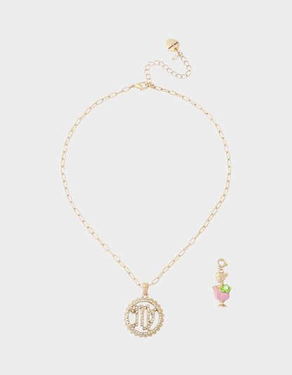 VIRGO CHARM PENDANT PINK - JEWELRY - Betsey Johnson