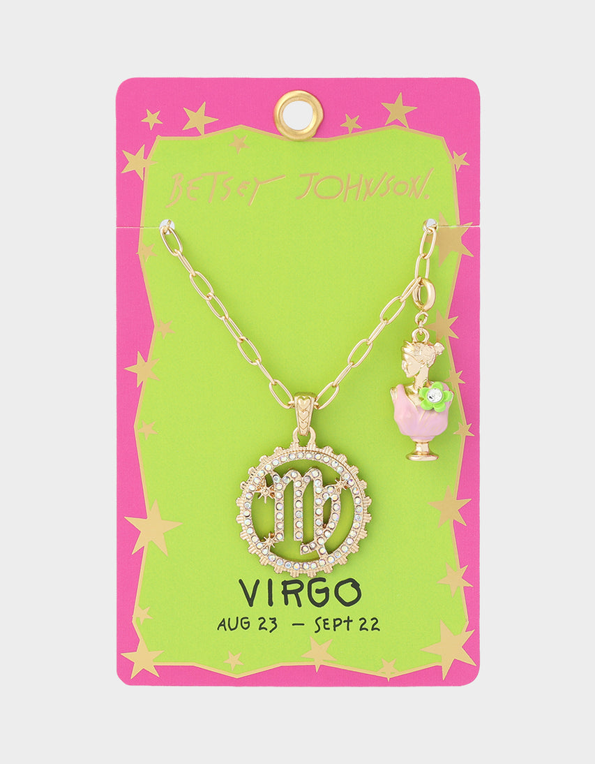 VIRGO CHARM PENDANT PINK - JEWELRY - Betsey Johnson