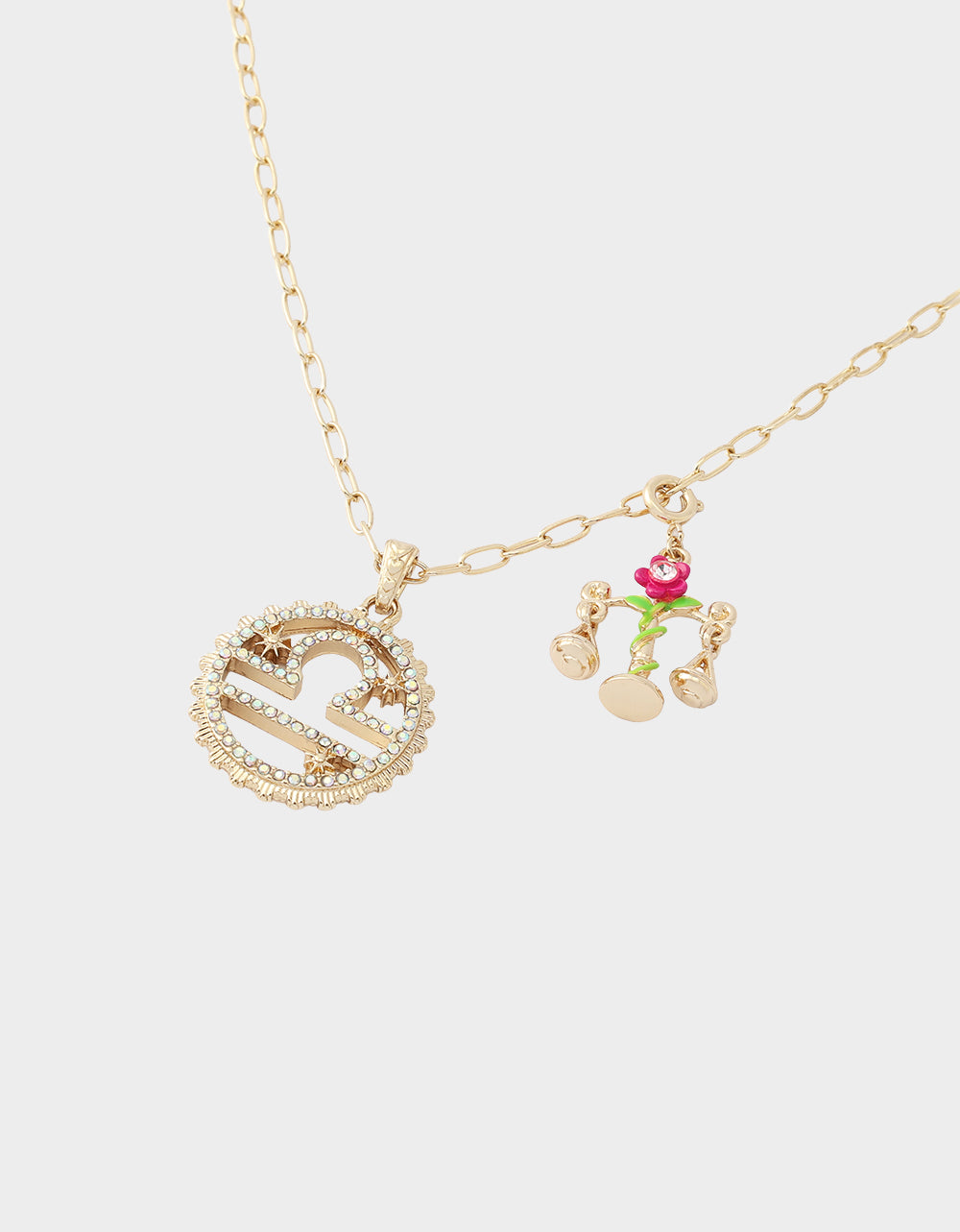 LIBRA CHARM PENDANT FUCHSIA - JEWELRY - Betsey Johnson - view 2