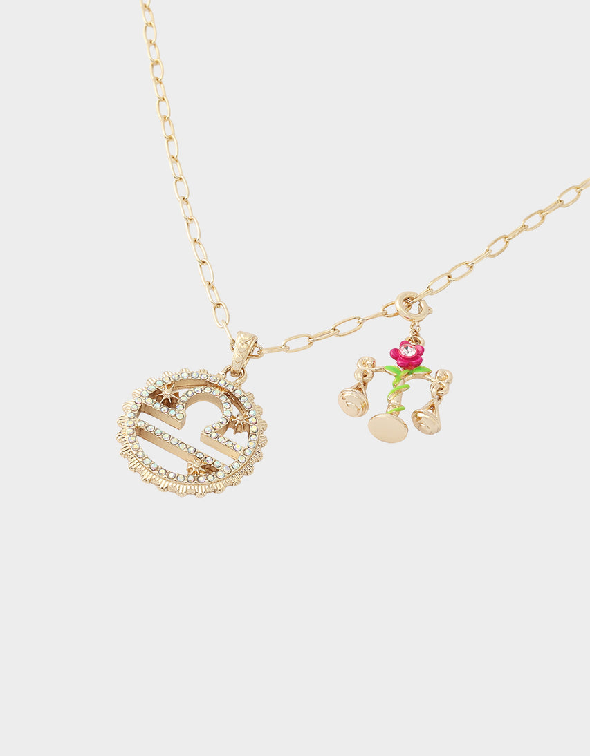 LIBRA CHARM PENDANT FUCHSIA - JEWELRY - Betsey Johnson