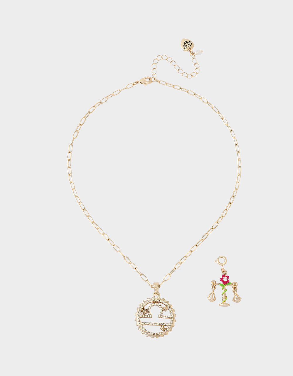 LIBRA CHARM PENDANT FUCHSIA - JEWELRY - Betsey Johnson - view 6