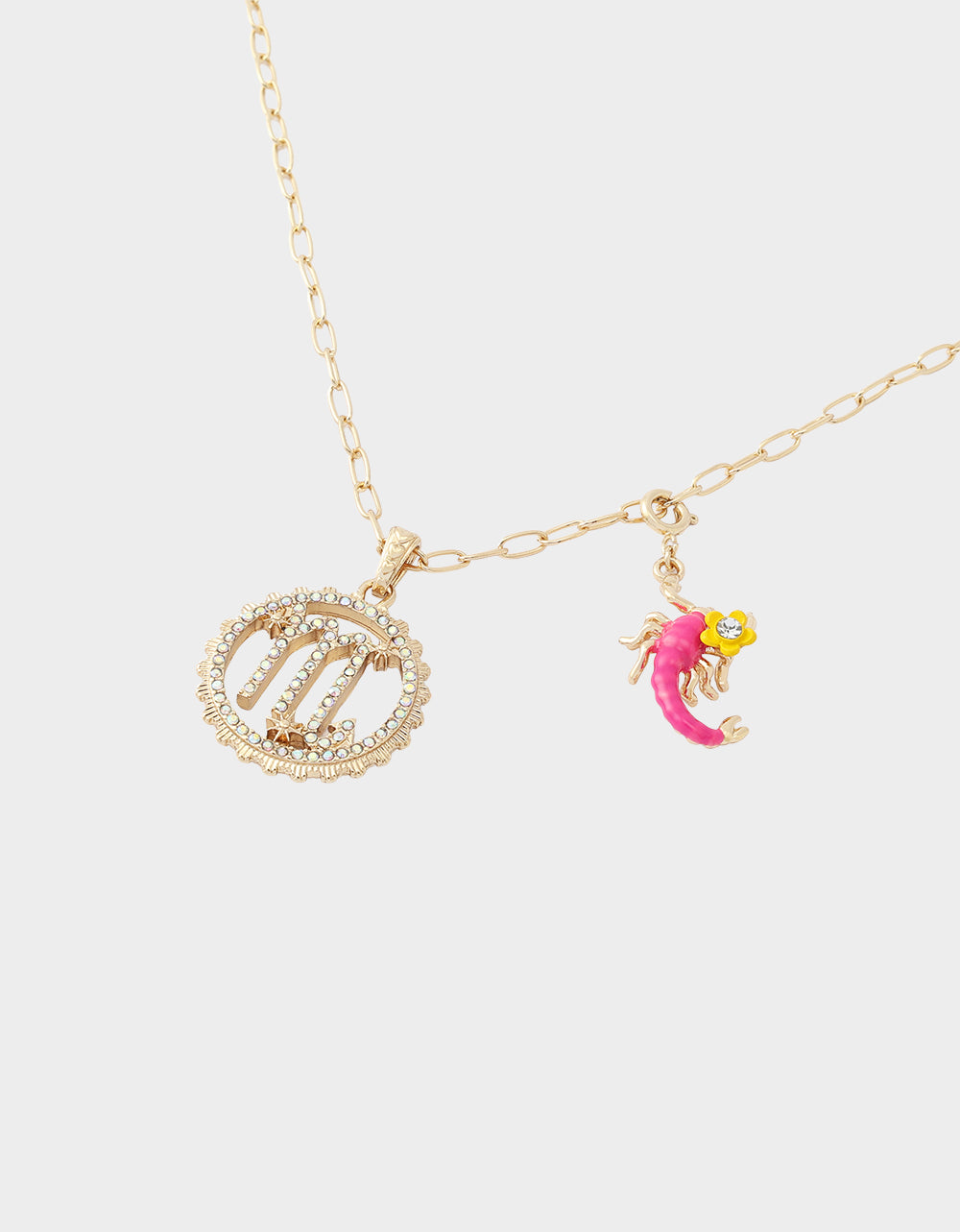 SCORPIO CHARM PENDANT PINK - JEWELRY - Betsey Johnson - view 2