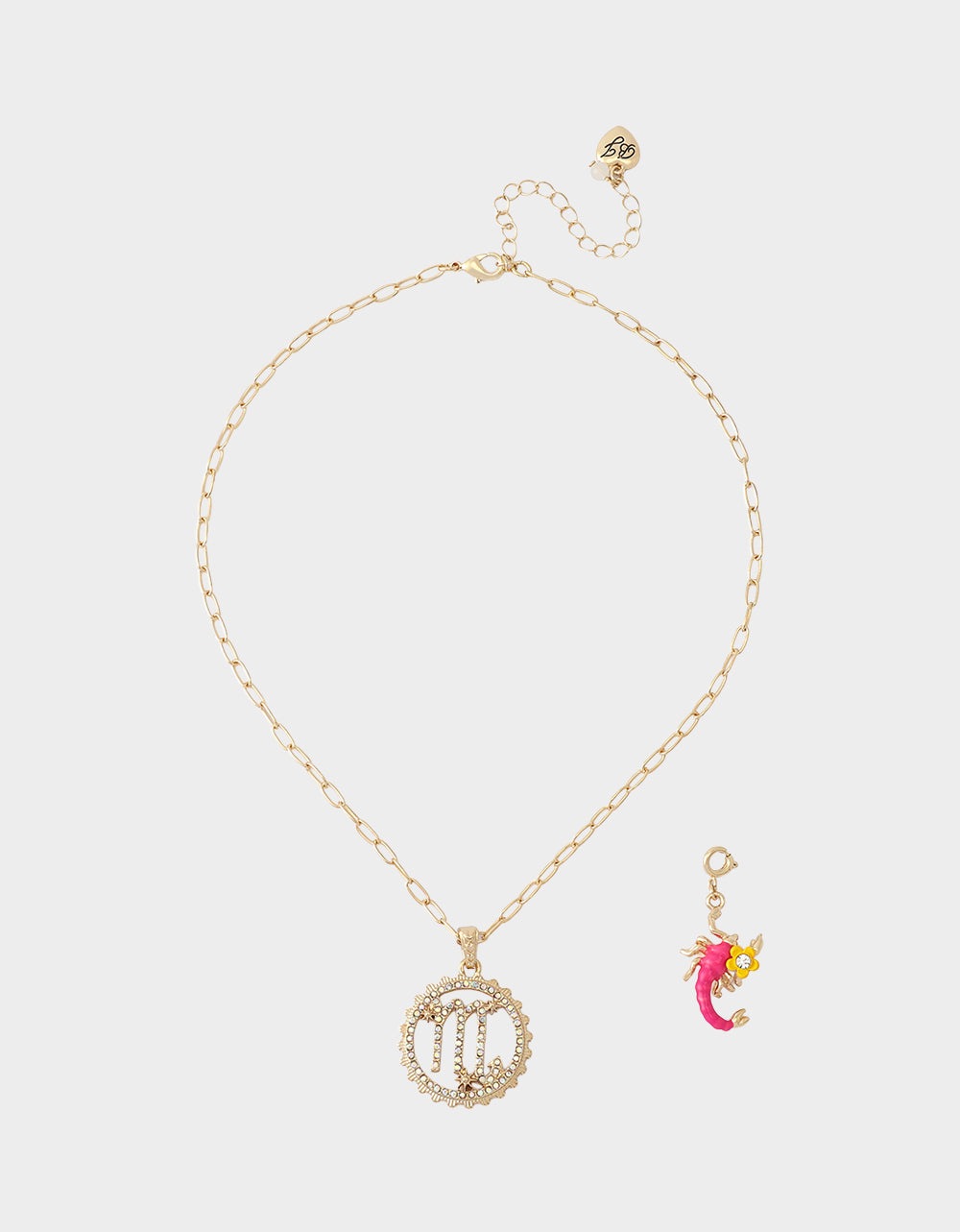 SCORPIO CHARM PENDANT PINK - JEWELRY - Betsey Johnson - view 6