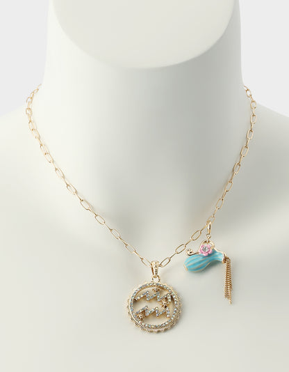 AQUARIUS CHARM PENDANT TURQUOISE - JEWELRY - Betsey Johnson