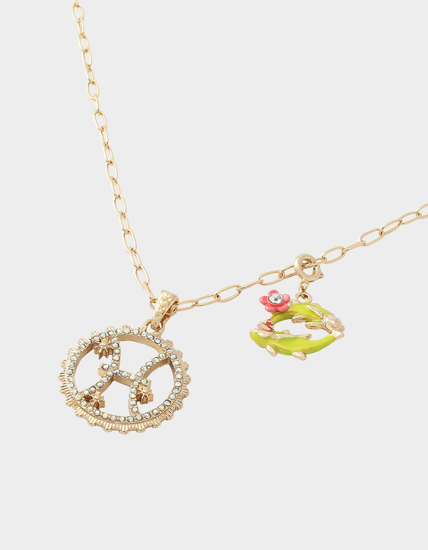 PISCES CHARM PENDANT YELLOW - JEWELRY - Betsey Johnson