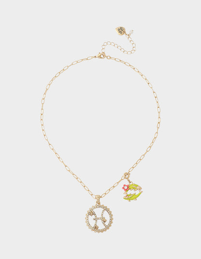 PISCES CHARM PENDANT YELLOW - JEWELRY - Betsey Johnson