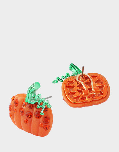 PUMPKIN STUD EARRING ORANGE - JEWELRY - Betsey Johnson