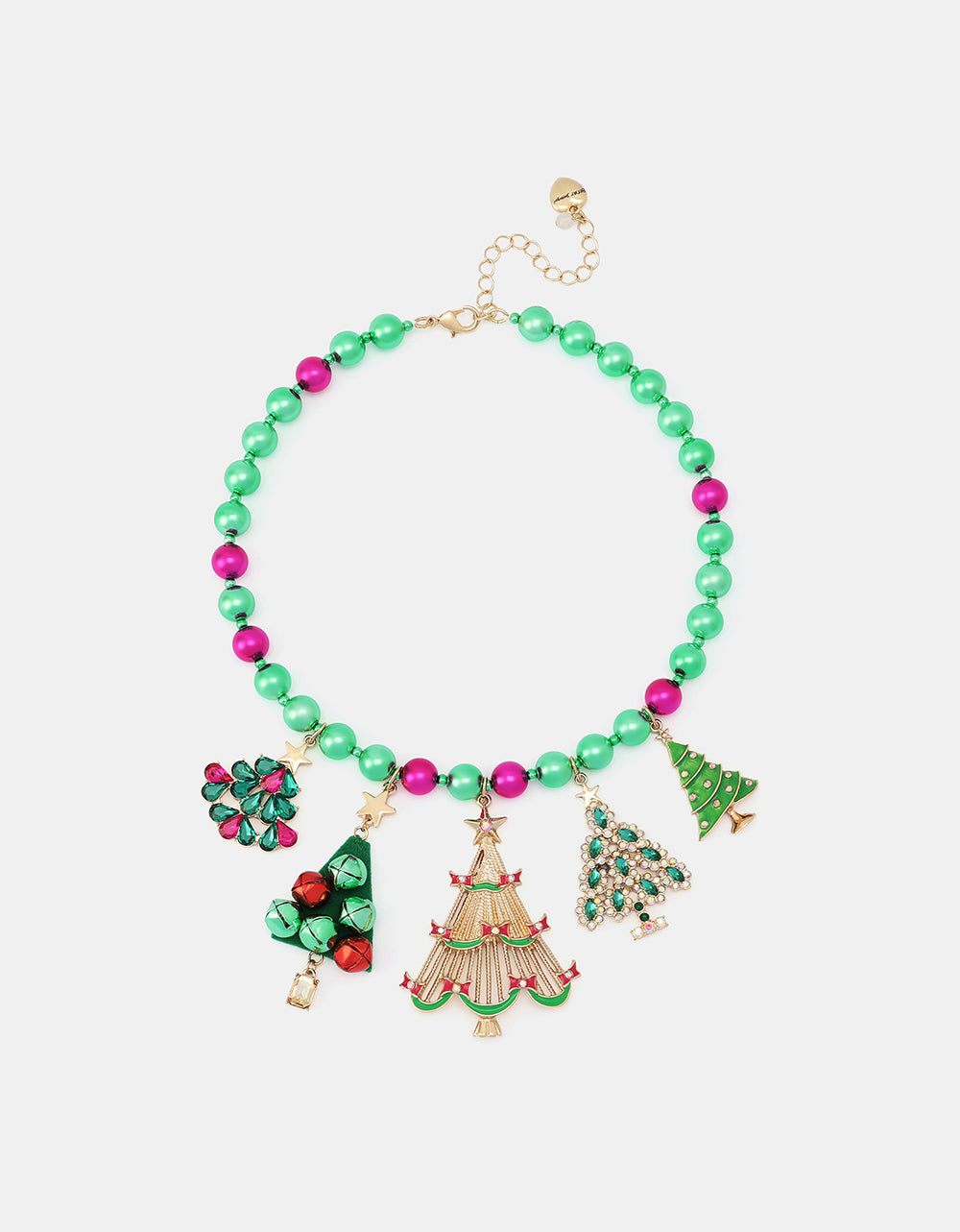 LARGE XMAS TREE CHARM FRONTAL NECKLACE MULTI - JEWELRY - Betsey Johnson
