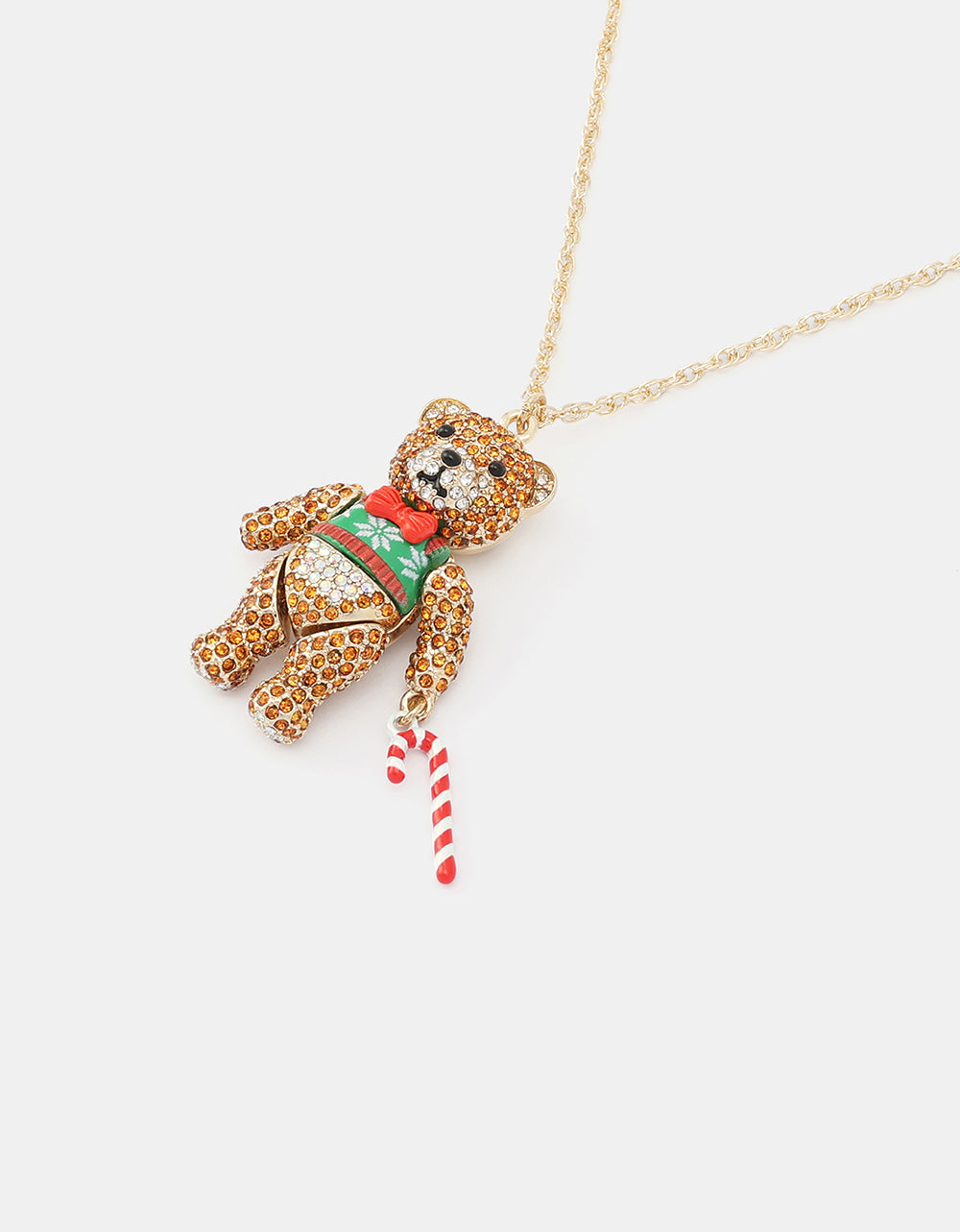 GRANDPA BEAR LONG PENDANT NECKALCE BROWN - JEWELRY - Betsey Johnson - view 3
