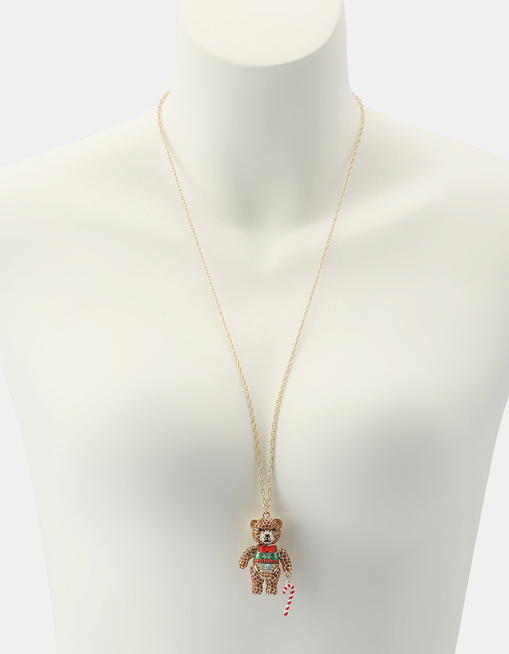 GRANDPA BEAR LONG PENDANT NECKALCE BROWN - JEWELRY - Betsey Johnson - view 4