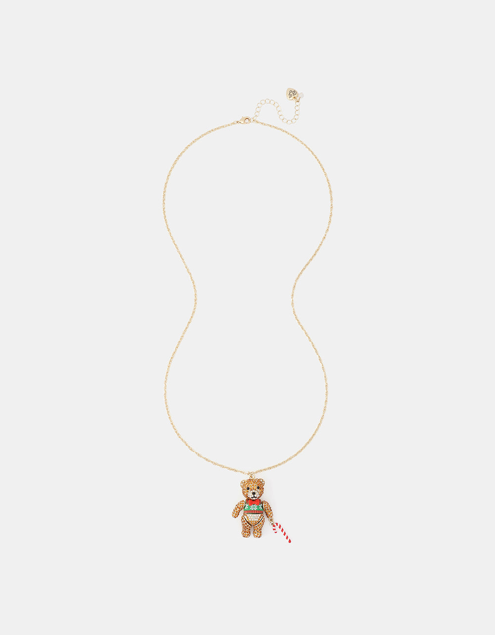GRANDPA BEAR LONG PENDANT NECKALCE BROWN - JEWELRY - Betsey Johnson