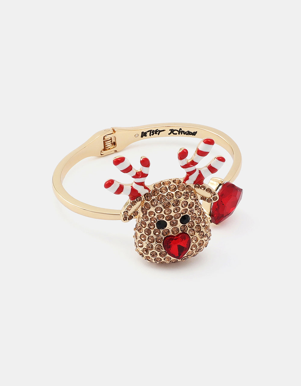 CANDY CANE REINDEER BYPASS BRACELET BROWN - JEWELRY - Betsey Johnson - view 2