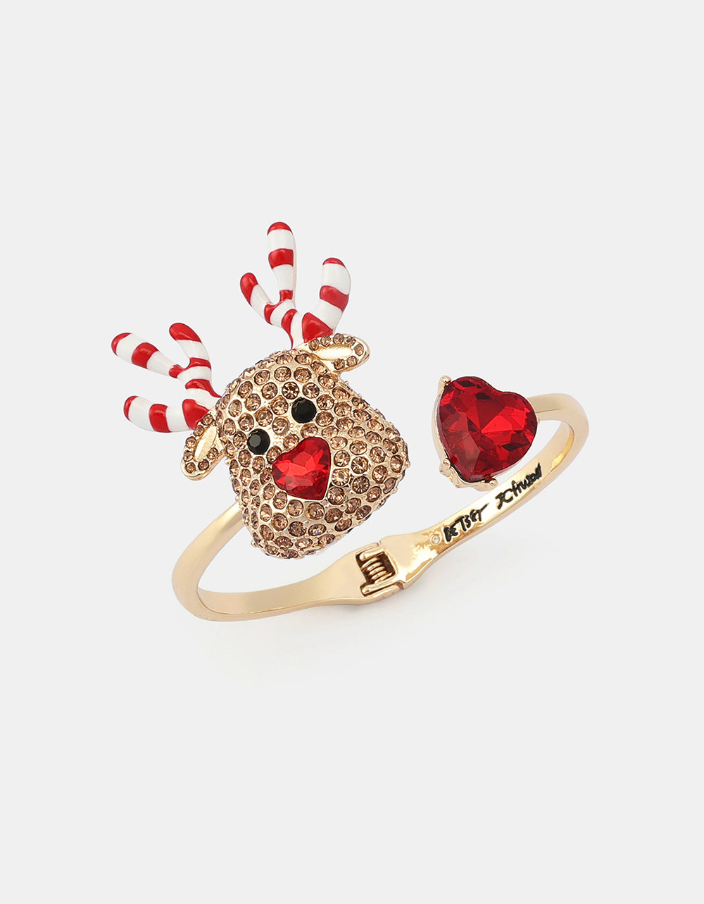 CANDY CANE REINDEER BYPASS BRACELET BROWN - JEWELRY - Betsey Johnson - view 3