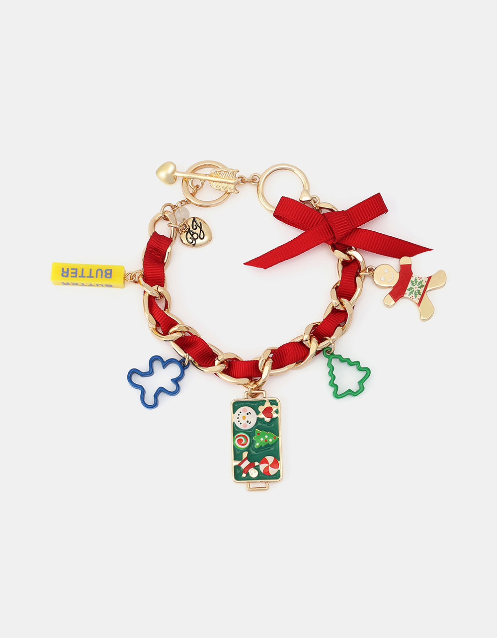 BAKING COOKIES CHARM TOGGLE BRACELET RED - JEWELRY - Betsey Johnson