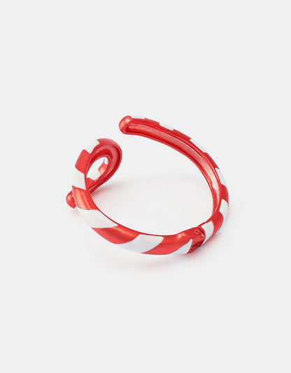 CANDY CANE BYPASS BRACELET RED - JEWELRY - Betsey Johnson