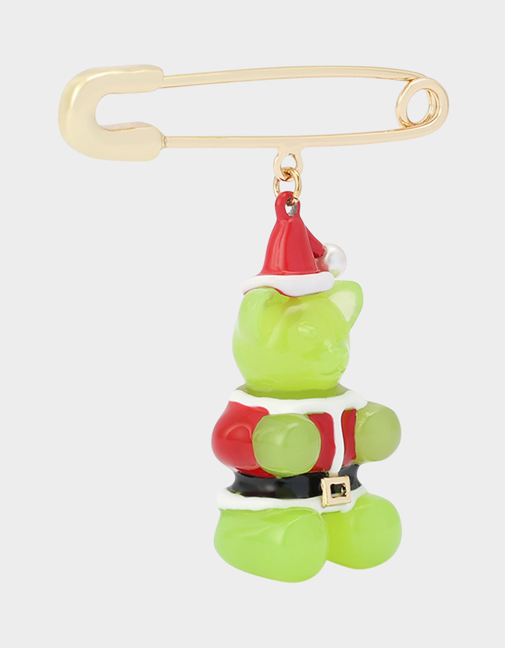 GUMMY SANTA BROOCH GREEN - JEWELRY - Betsey Johnson - view 3