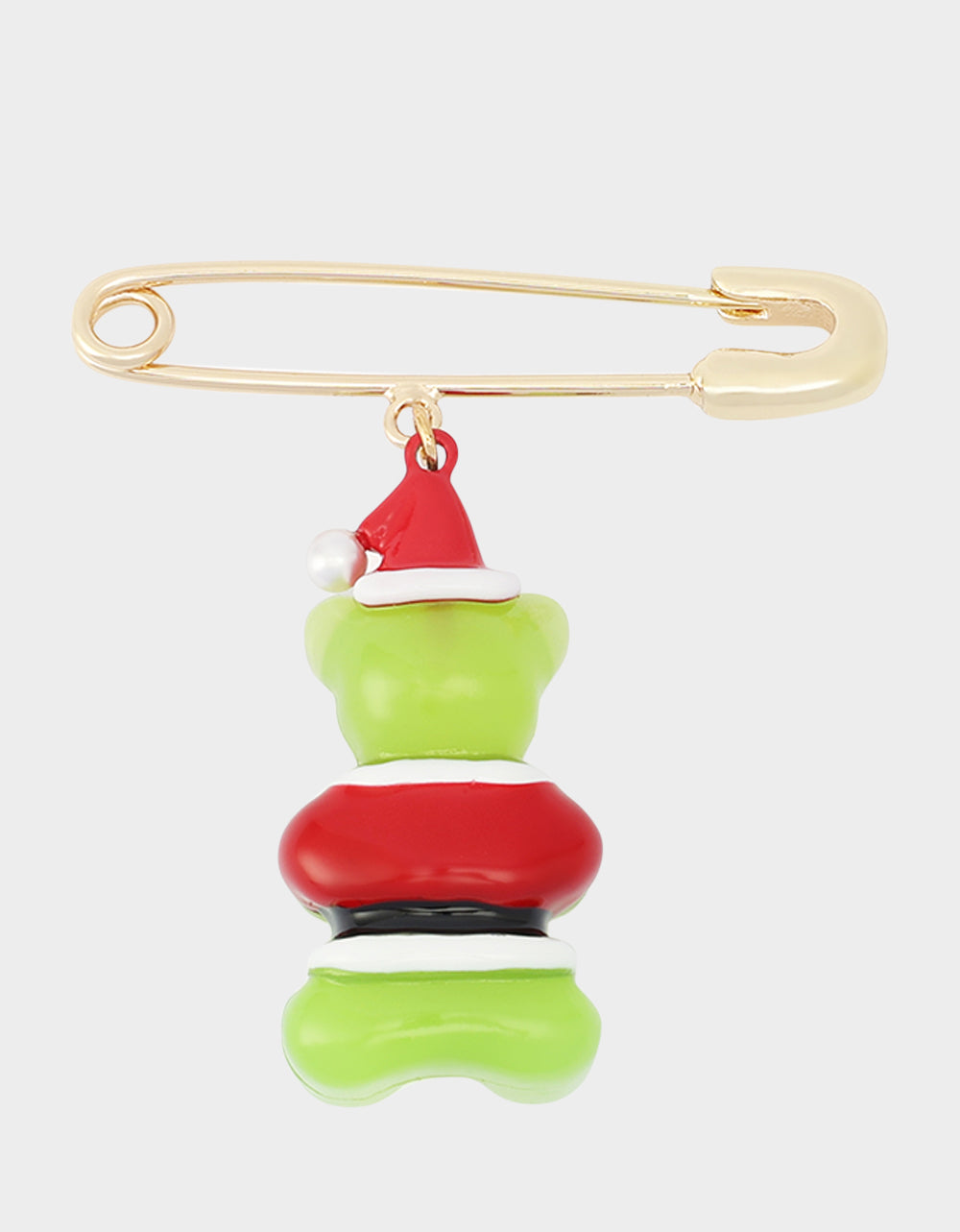GUMMY SANTA BROOCH GREEN - JEWELRY - Betsey Johnson - view 2