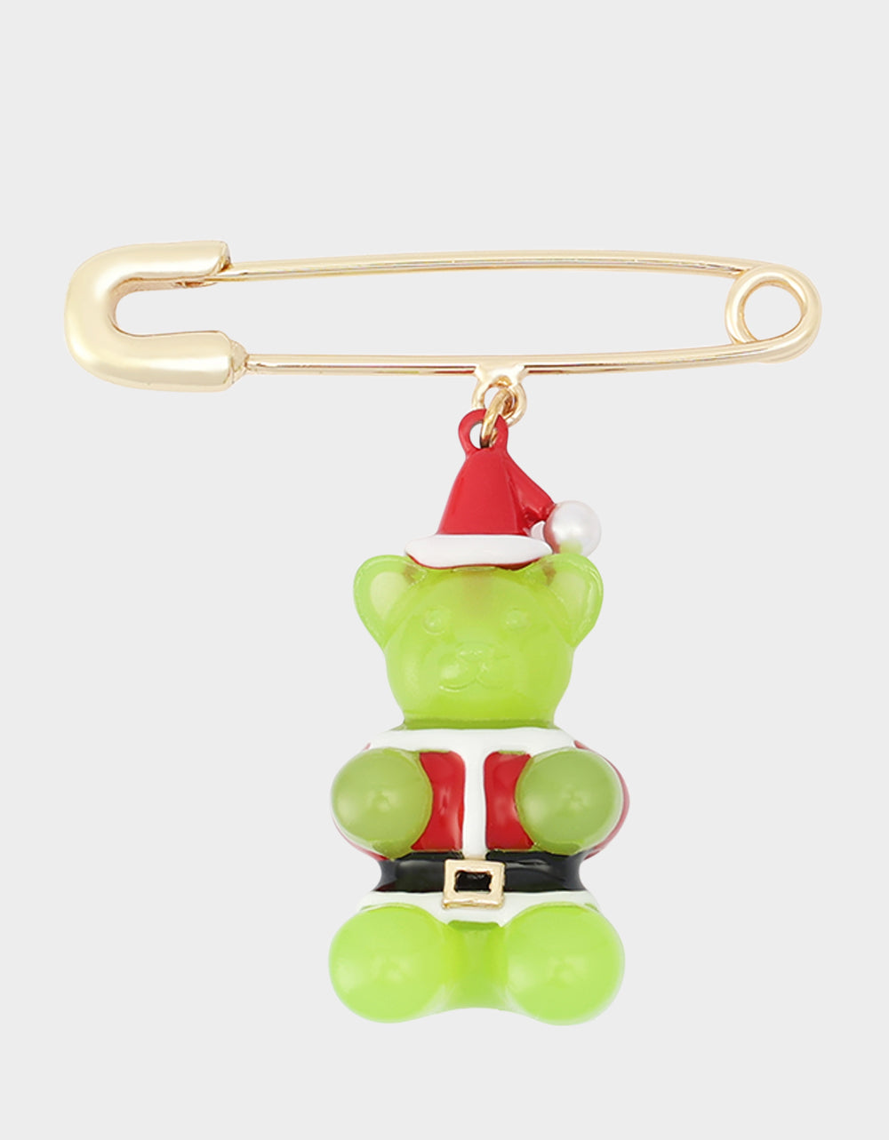 GUMMY SANTA BROOCH GREEN - JEWELRY - Betsey Johnson