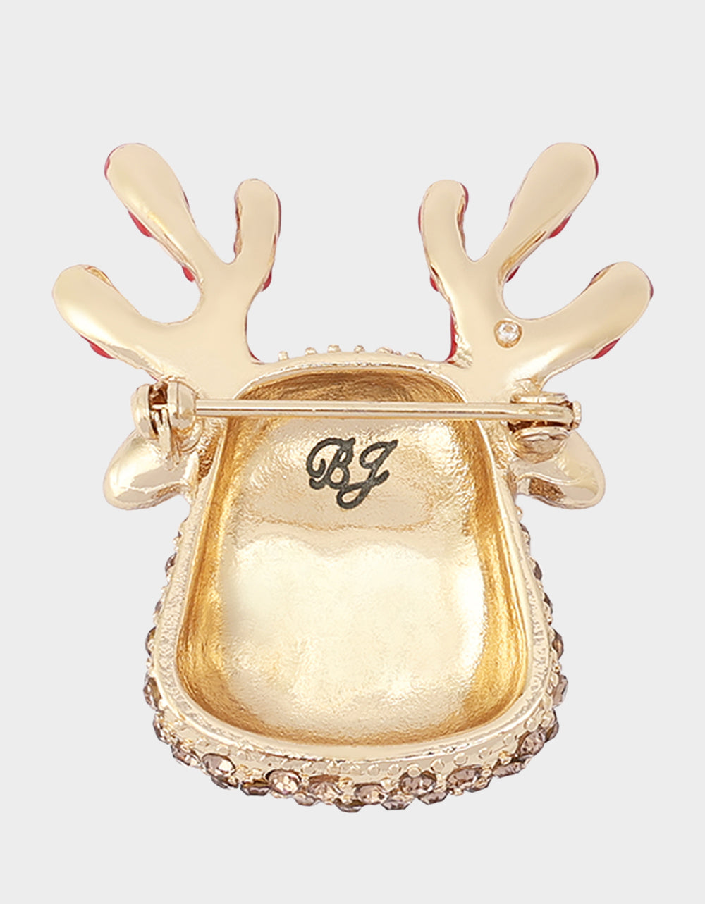 CANDY CANE REINDEER BROOCH BROWN - JEWELRY - Betsey Johnson - view 4
