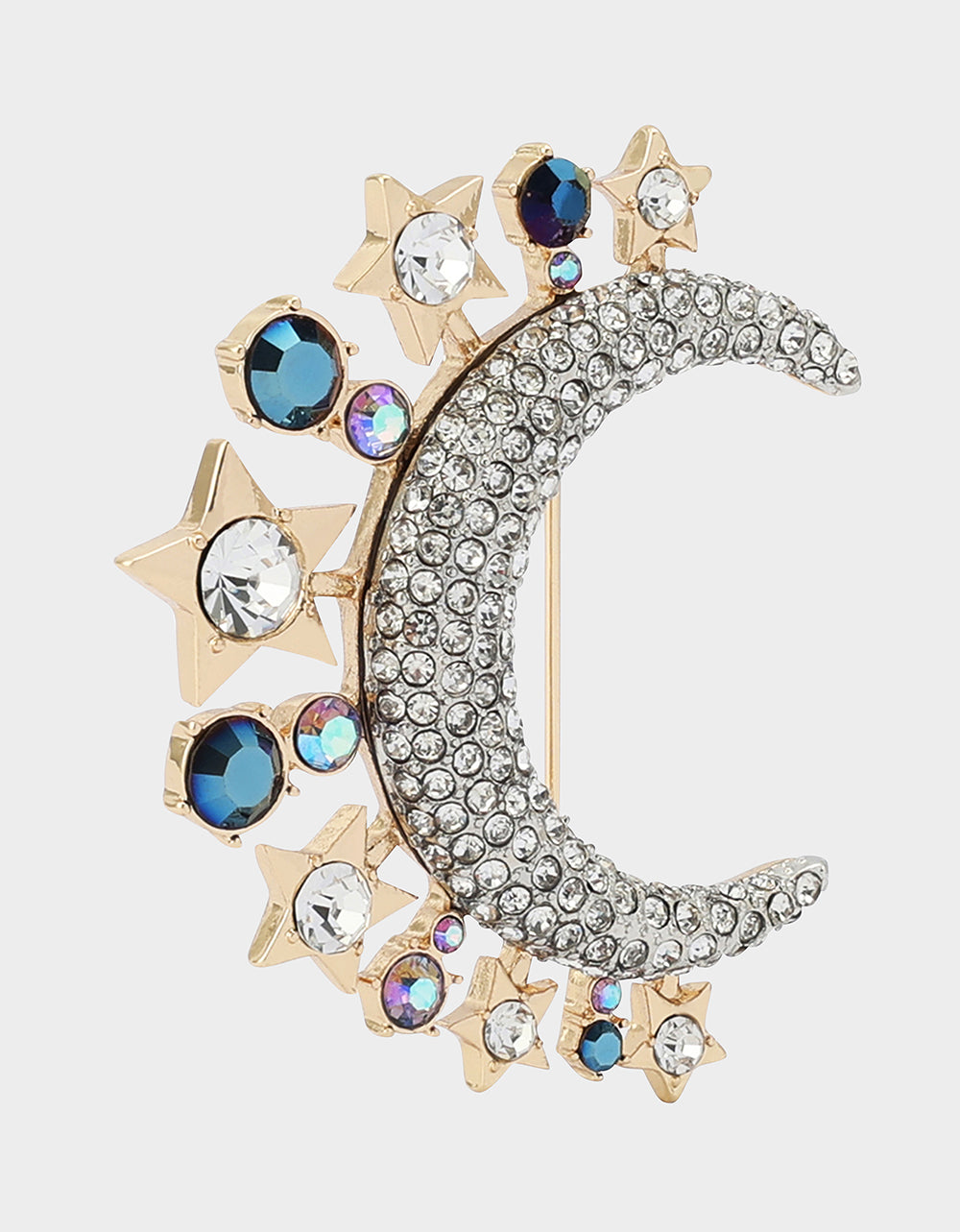 MOON STAR BROOCH CRYSTAL - ACCESSORIES - Betsey Johnson - view 2