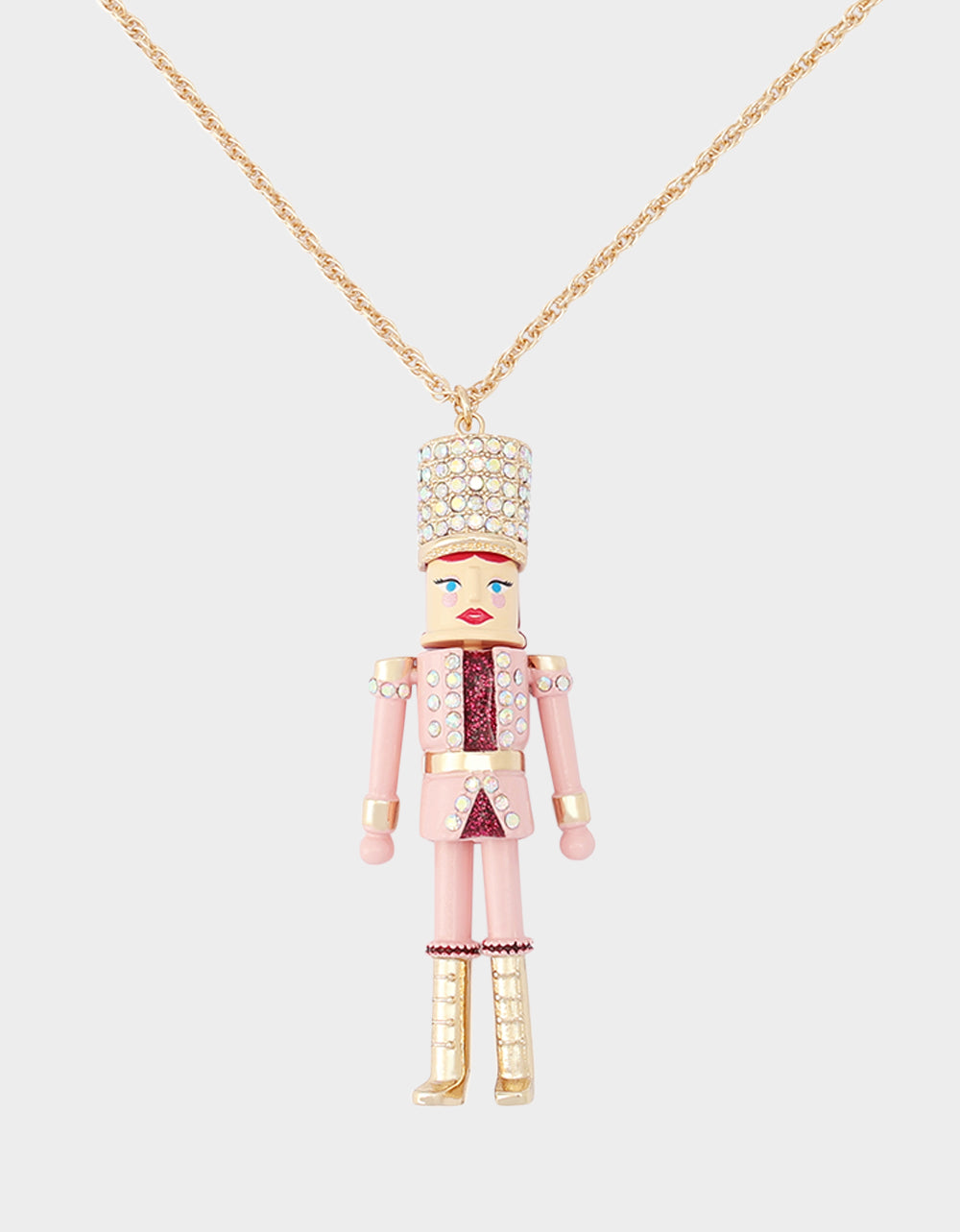 PINK NUTCRACKER LONG PENDANT NECKLACE PINK - JEWELRY - Betsey Johnson - view 2