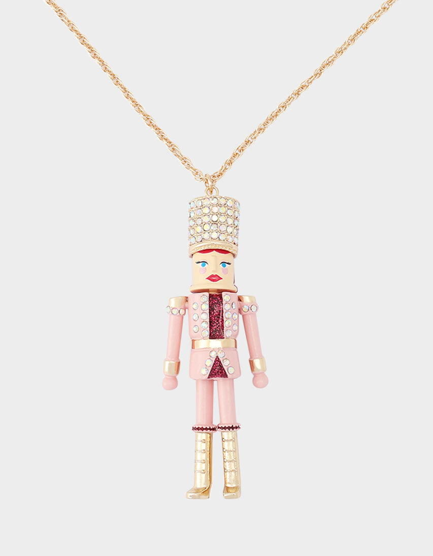 PINK NUTCRACKER LONG PENDANT NECKLACE PINK - JEWELRY - Betsey Johnson