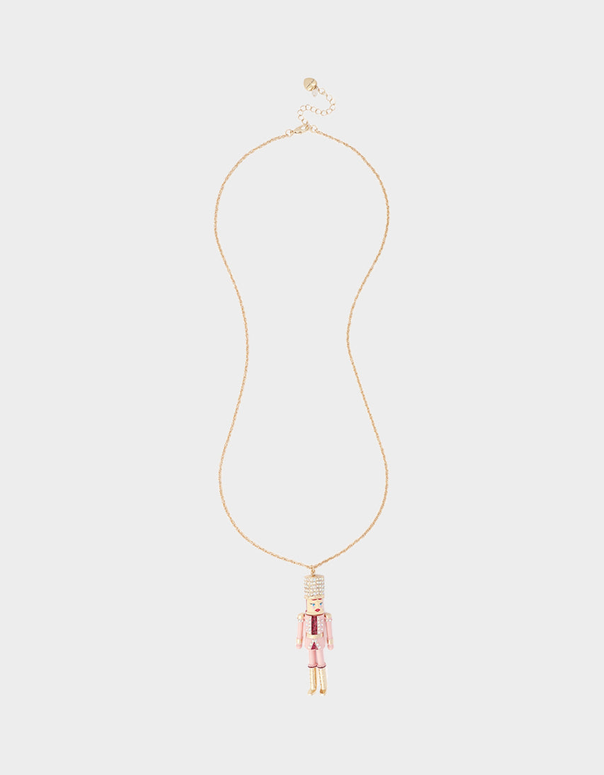 PINK NUTCRACKER LONG PENDANT NECKLACE PINK - JEWELRY - Betsey Johnson