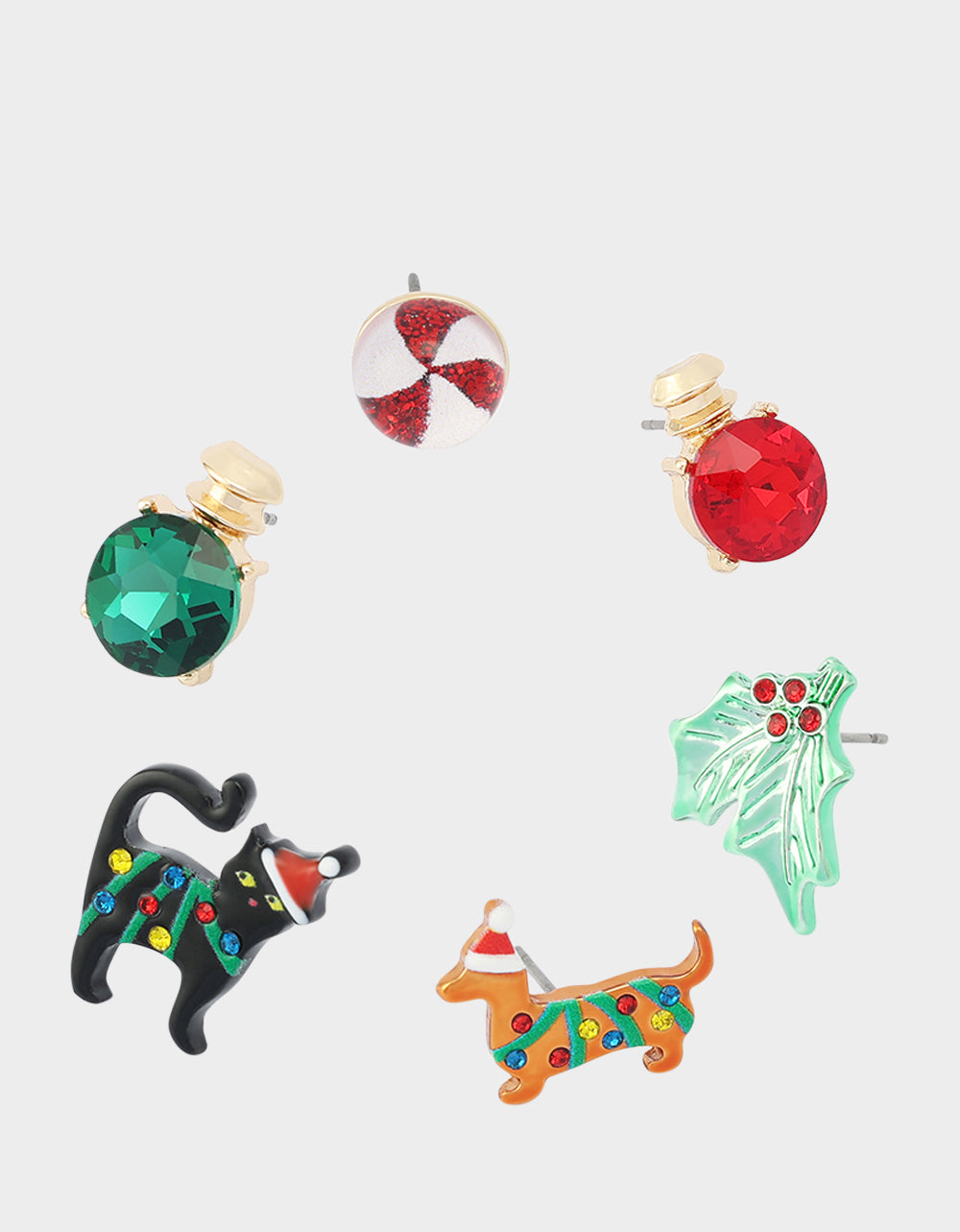 XMAS STUD EARRING SET MULTI - JEWELRY - Betsey Johnson - view 3