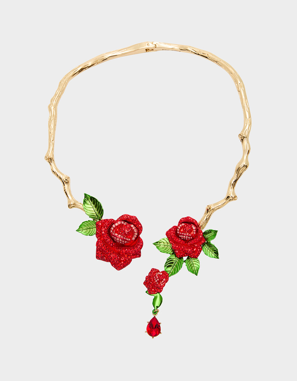 ROSE COLLAR NECKLACE RED