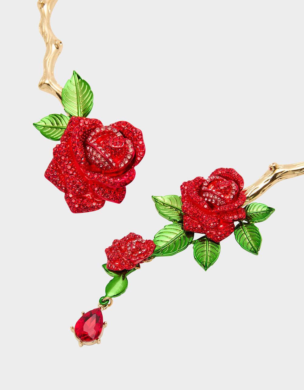 ROSE COLLAR NECKLACE RED - view 2
