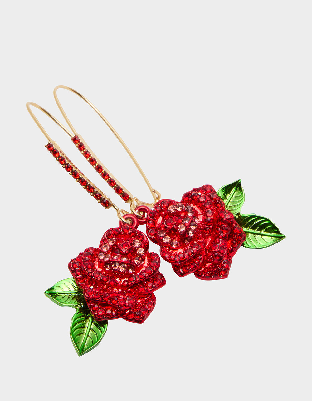 ROSE SHEPHERD HOOK EARRINGS RED - view 3