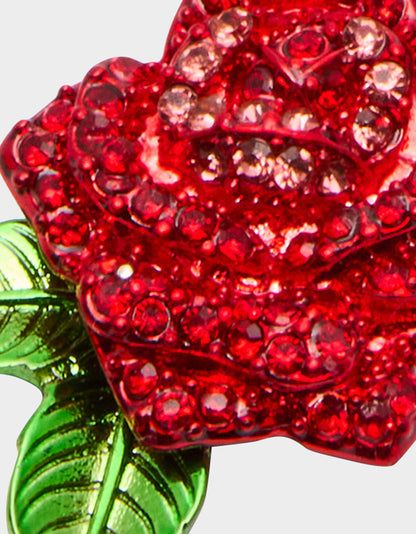 ROSE SHEPHERD HOOK EARRINGS RED